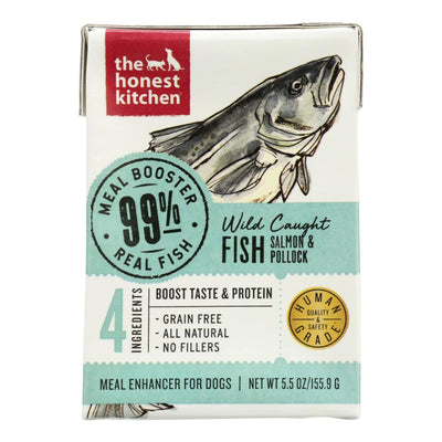 An image displaying The Honest Kitchen - Dog Fd Meal Boost 99%slmn - Case Of 12-5.5 Ounce by The Honest Kitchen