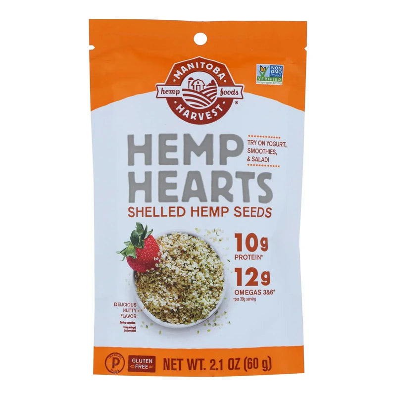 An image displaying Manitoba Harvest Natural Hemp Hearts - Case Of 12 - 2 Ounce by Manitoba Harvest
