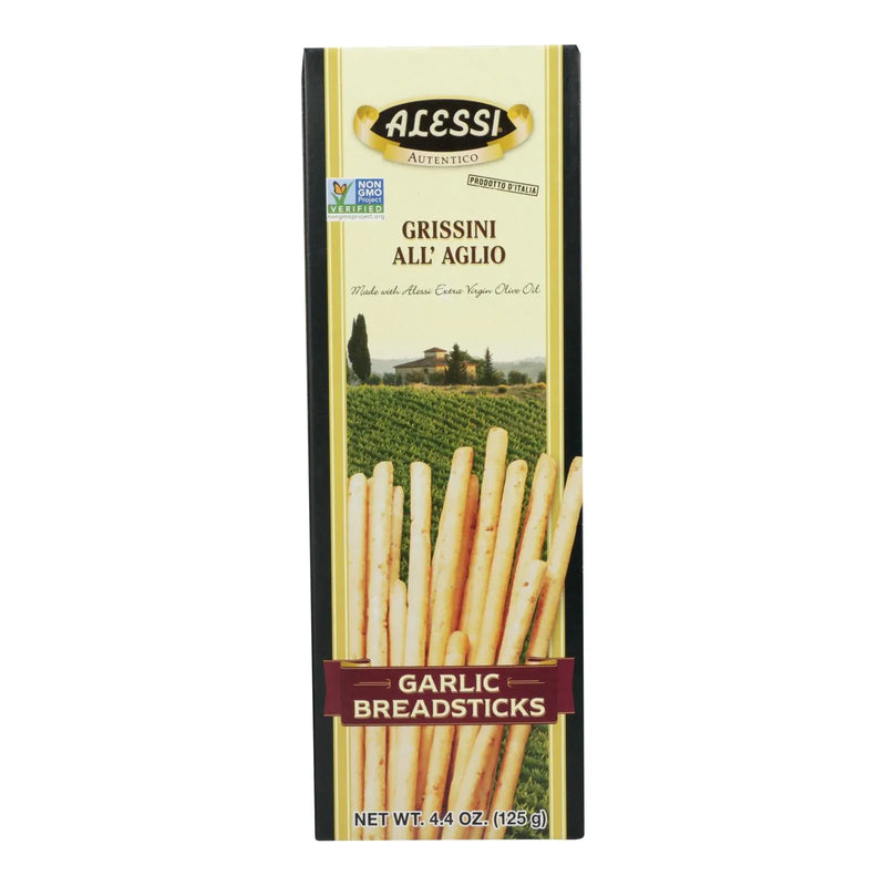 An image displaying Alessi - Breadsticks - Garlic - Case Of 12 - 4.4 Oz. by Alessi