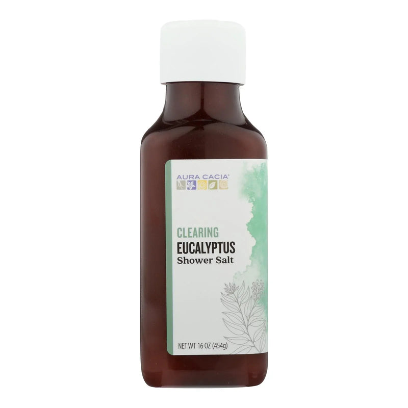 An image displaying Aura Cacia - Shower Salt Clring Euclpt - 1 Each - 16 Ounce by Aura Cacia
