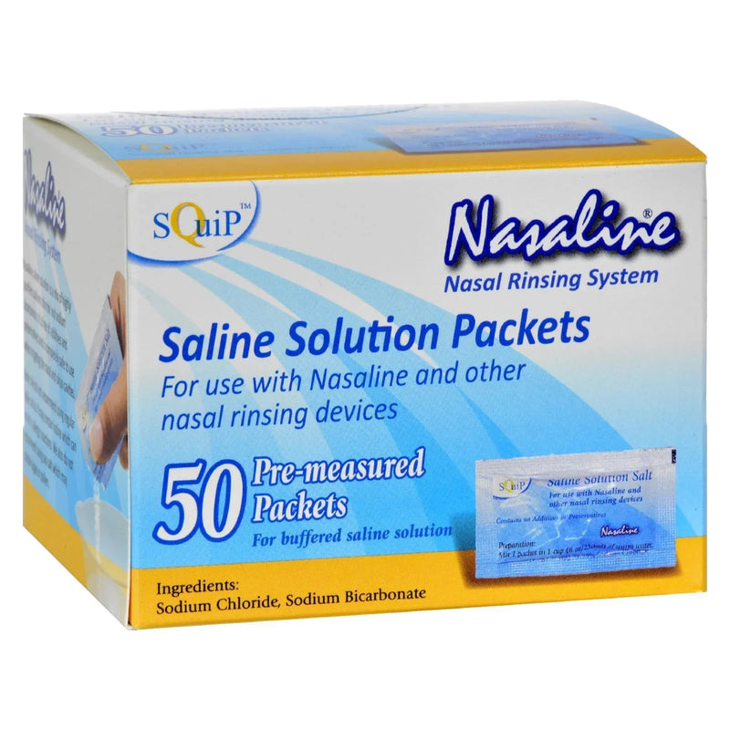 An image displaying Squip Products Nasaline Salt Pre-measured Packets - 50 Packets by Squip Products