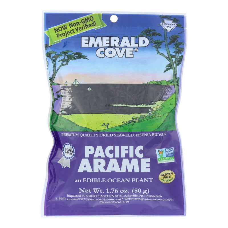 An image displaying Emerald Cove Pacific Arame - Sea Vegetables - Silver Grade - 1.76 Ounce - Case Of 6 by Emerald Cove