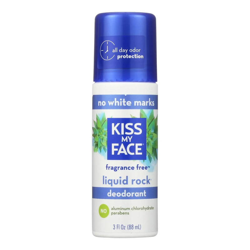 An image displaying Kiss My Face Deodorant Liquid Rock Roll-on Fragrance Free - 3 Fl Ounce by Kiss My Face