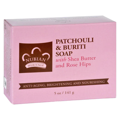 An image displaying Nubian Heritage Bar Soap - Patchouli And Buriti - 5 Ounce by Nubian Heritage