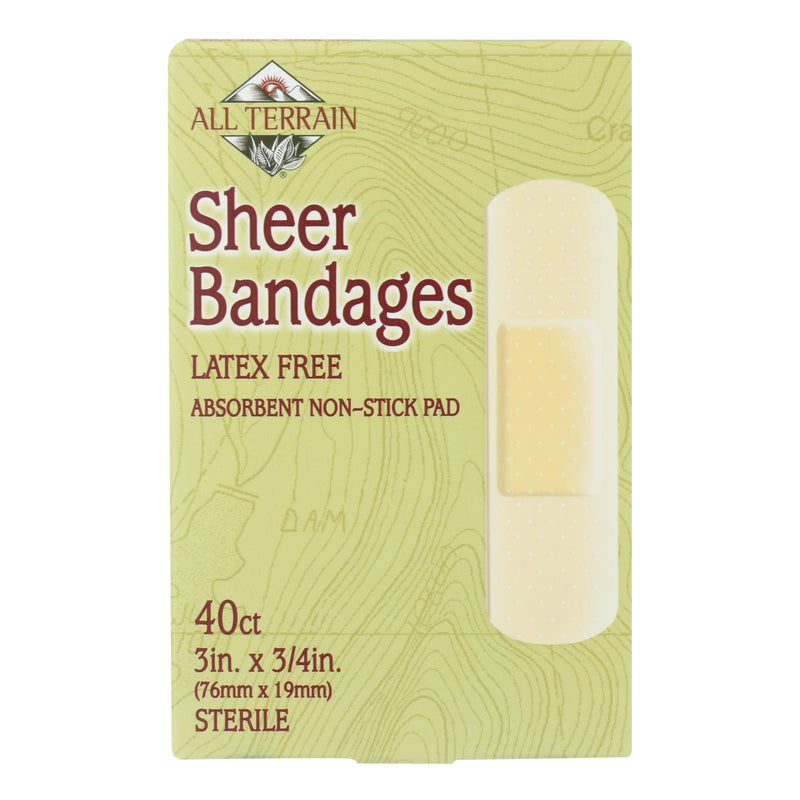 An image displaying All Terrain - Bandages - Sheer - 3/4 In X 3 In - 40 Ct by All Terrain
