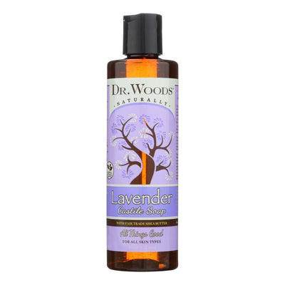 An image displaying Dr. Woods Shea Vision Pure Castile Soap Lavender With Organic Shea Butter - 8 Fl Oz by Dr. Woods