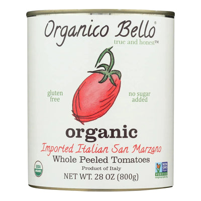 An image displaying Organico Bello Tomatoes - Organic - Whole - Case Of 12 - 28 Ounce by Organico Bello