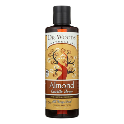 An image displaying Dr. Woods Shea Vision Pure Castile Soap Almond With Organic Shea Butter - 8 Fl Ounce by Dr. Woods