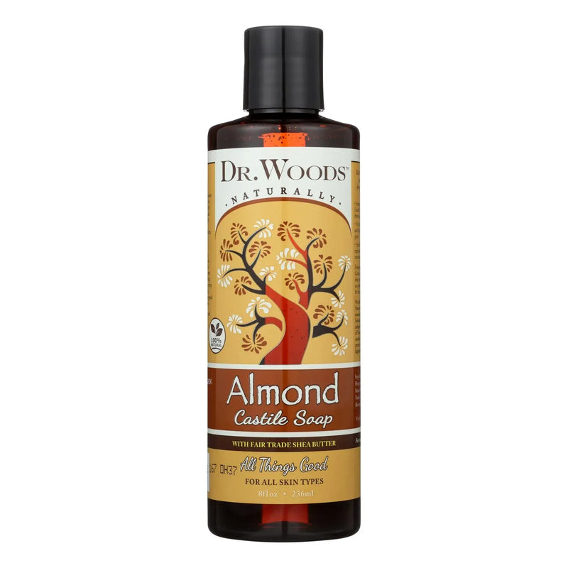 An image displaying Dr. Woods Shea Vision Pure Castile Soap Almond With Organic Shea Butter - 8 Fl Ounce by Dr. Woods