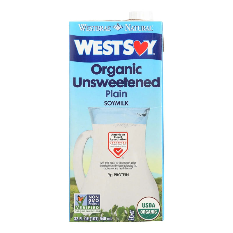 Westsoy Organic Plain - Unsweetened - Case Of 12 - 32 Ounce.