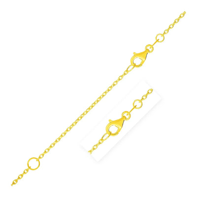 An image displaying Extendable Cable Chain in 14k Yellow Gold (1.2mm) by Orca Market