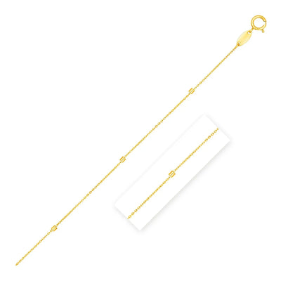 An image displaying Bead Links Pendant Chain in 14k Yellow Gold (1.5mm) by Orca Market