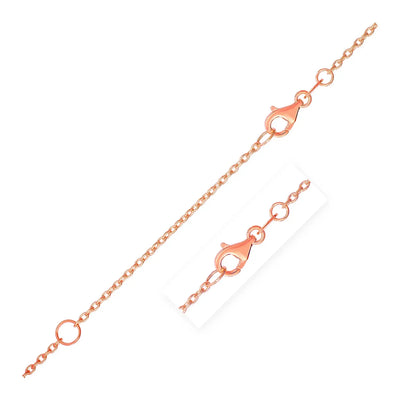 An image displaying Extendable Cable Chain in 14k Rose Gold (1.2mm) by Orca Market