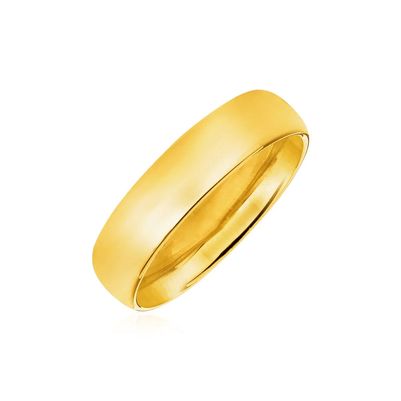 An image displaying 14k Yellow Gold Comfort Fit Wedding Band by Orca Market