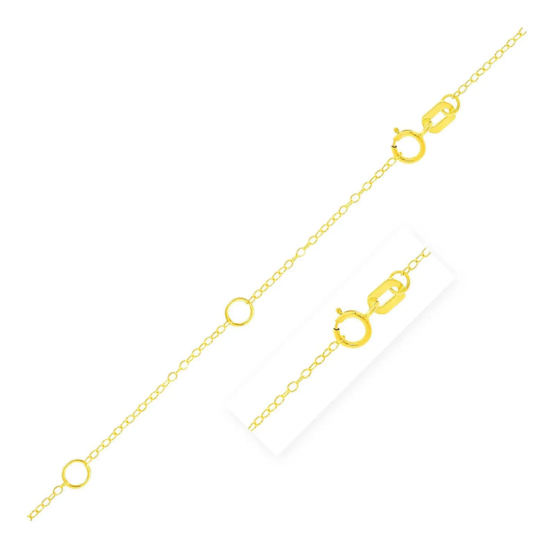 An image displaying Double Extendable Piatto Chain in 14k Yellow Gold (1.2mm) by Orca Market