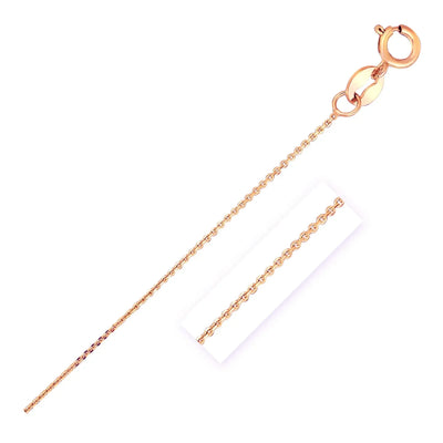 An image displaying 14k Rose Gold Cable Link Chain 0.7mm by Orca Market