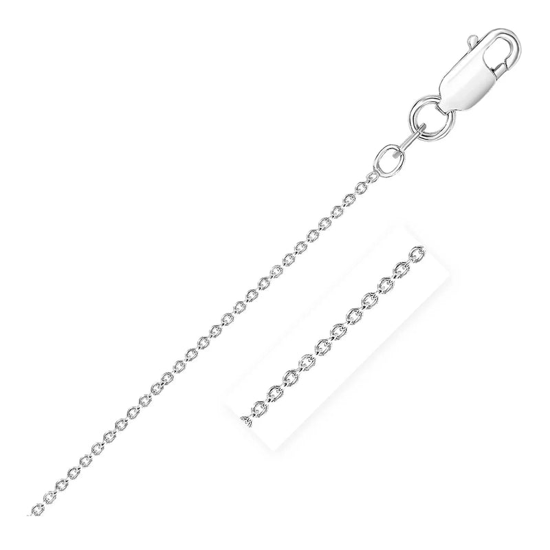 An image displaying Sterling Silver Rhodium Plated Round Cable Chain 2.6 mm by Orca Market