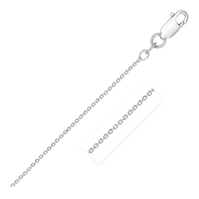 An image displaying Sterling Silver Rhodium Plated Round Cable Chain 2.1 mm by Orca Market