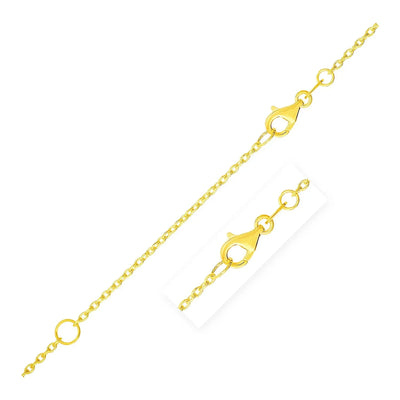 An image displaying Extendable Cable Chain in 14k Yellow Gold (1.5mm) by Orca Market