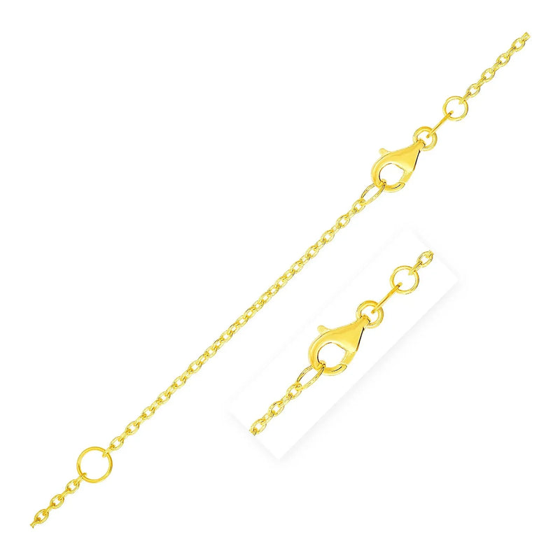 An image displaying Extendable Cable Chain in 14k Yellow Gold (1.5mm) by Orca Market