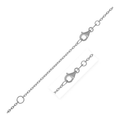 An image displaying Extendable Cable Chain in 14k White Gold (1.2mm) by Orca Market