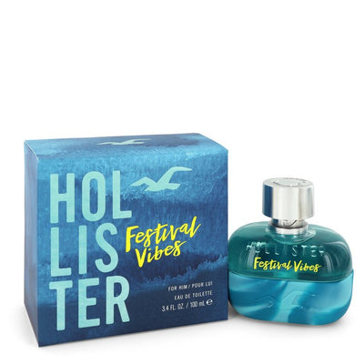 An image displaying Hollister Festival Vibes by Hollister Eau De Toilette Spray 3.4 oz for Men by Hollister