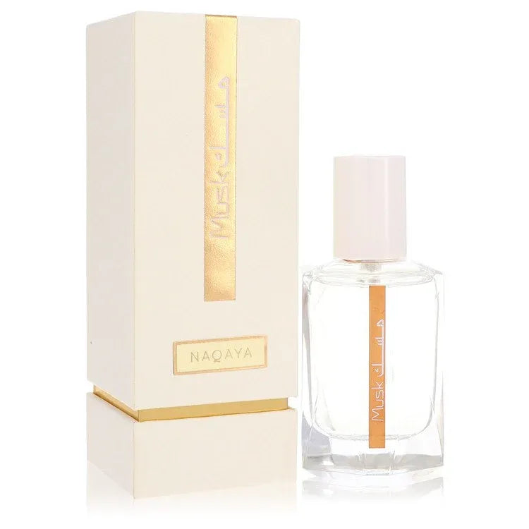 An image displaying Rasasi Musk Naqaya by Rasasi Eau De Parfum Spray 1.67 oz for Women by Rasasi