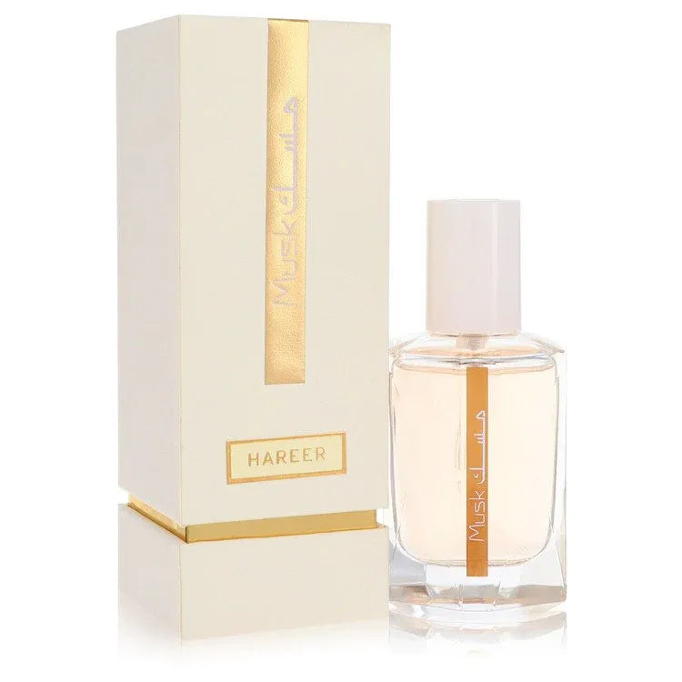 An image displaying Rasasi Musk Hareer by Rasasi Eau De Parfum Spray 1.67 oz for Women by Rasasi