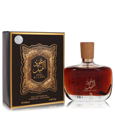 An image displaying Arabiyat Oud Al Layl by My Perfumes Eau De Parfum Spray 3.4 oz for Men by My Perfumes