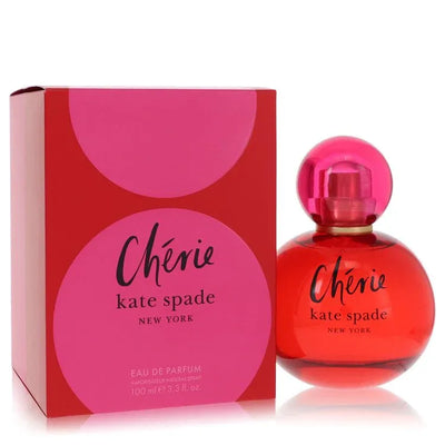 An image displaying Kate Spade New York Cherie by Kate Spade Eau De Parfum Spray 3.4 oz for Women by Kate Spade