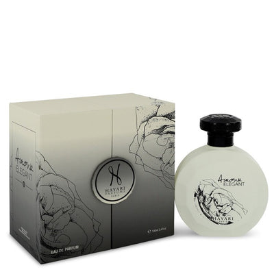 An image displaying Hayari Amour Elegant by Hayari Eau De Parfum Spray (Unisex) 3.4 oz for Women by Hayari