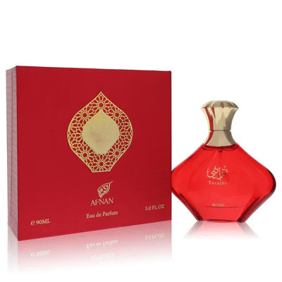 An image displaying Afnan Turathi Red by Afnan Eau De Parfum Spray 3 oz for Women by Afnan