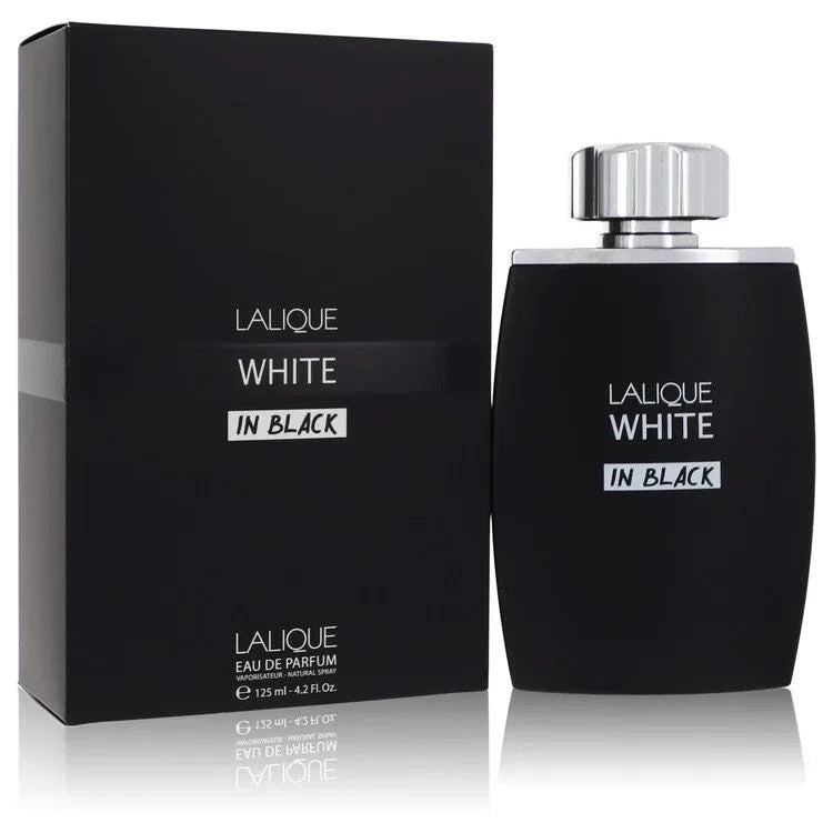 An image displaying Lalique White In Black by Lalique Eau De Parfum Spray 4.2 oz for Men by Lalique