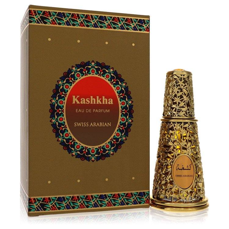 An image displaying Swiss Arabian Kashkha by Swiss Arabian Eau De Parfum Spray 1.7 oz for Men by Swiss Arabian