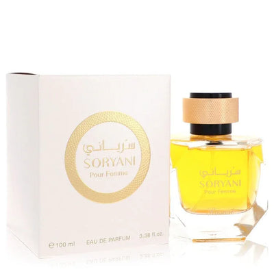 An image displaying Rasasi Soryani by Rasasi Eau De Parfum Spray 3.38 oz for Women by Rasasi