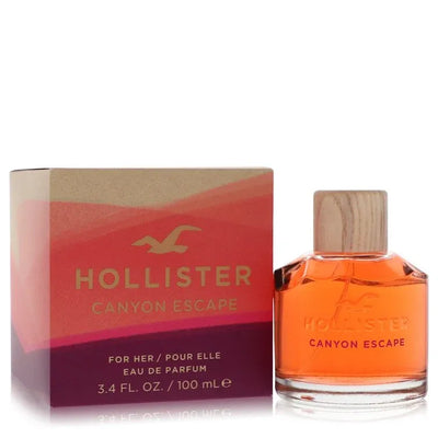 An image displaying Hollister Canyon Escape by Hollister Eau De Parfum Spray 3.4 oz for Women by Hollister