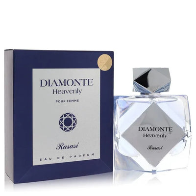 An image displaying Rasasi Diamonte Heavenly by Rasasi Eau De Parfum Spray 3.3 oz for Women by Rasasi