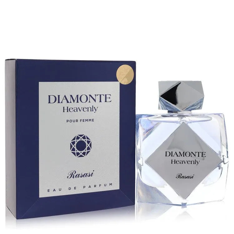 An image displaying Rasasi Diamonte Heavenly by Rasasi Eau De Parfum Spray 3.3 oz for Women by Rasasi