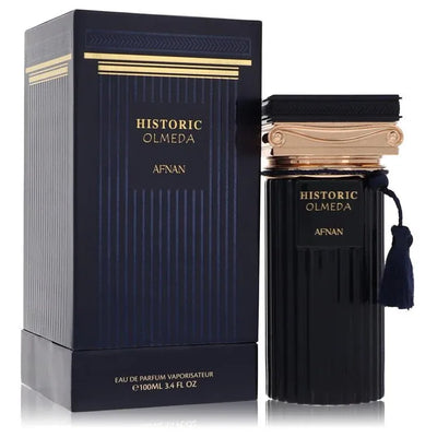 An image displaying Afnan Historic Olmeda by Afnan Eau De Parfum Spray 3.4 oz for Men by Afnan