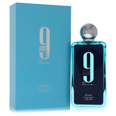 An image displaying Afnan 9Am Dive by Afnan Eau De Parfum Spray 3.4 oz for Men by Afnan