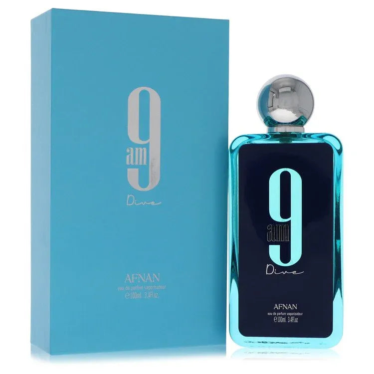 An image displaying Afnan 9Am Dive by Afnan Eau De Parfum Spray 3.4 oz for Men by Afnan