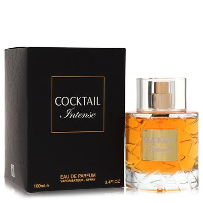 An image displaying Cocktail Intense by Fragrance World Eau De Parfum Spray 3.4 oz for Men by Fragrance World