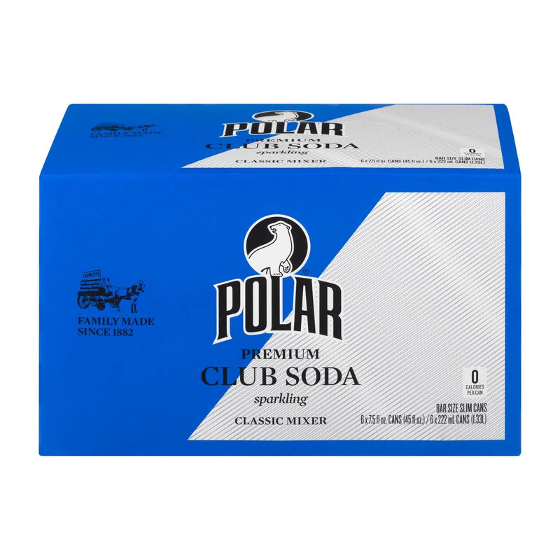 An image displaying Polar Beverages - Club Soda 6pk - Case Of 4-6/7.5 Fz by Polar Beverages