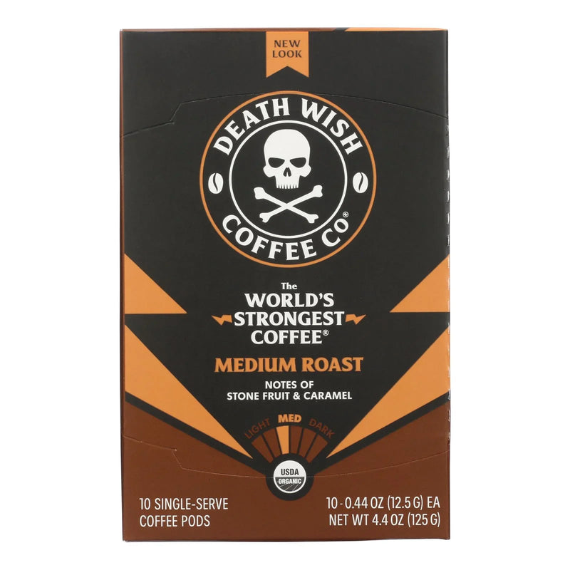 Death Wish Coffee - Coffee Medium Rst Single Srv - Case Of 6-10 Count