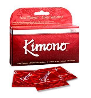 Kimono Lubricated Condom 12 Pk - Orca Market