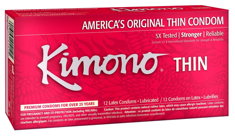 Kimono Lubricated Condom 12 Pk - Orca Market