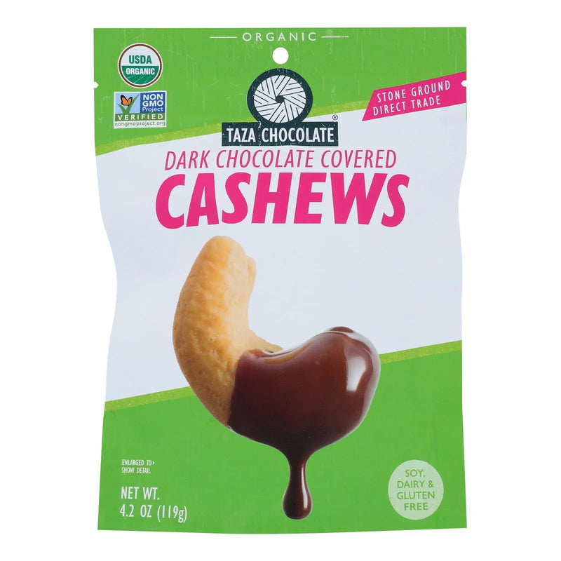 An image displaying Taza Chocolate - Cashews Chocolate Covered - Case Of 12-3.5 Ounce by Taza Chocolate