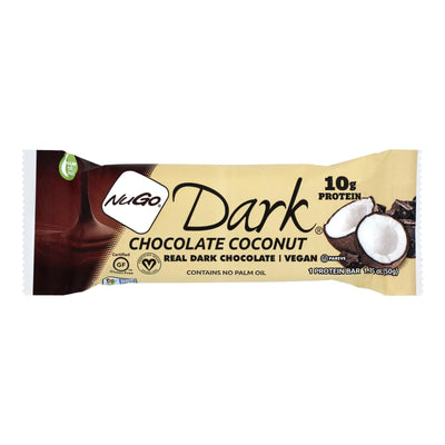 An image displaying Nugo Nutrition Bar - Nugo Dark - Chocolate Coconut - 1.76 Ounce - 1 Case by Nugo Nutrition Bar