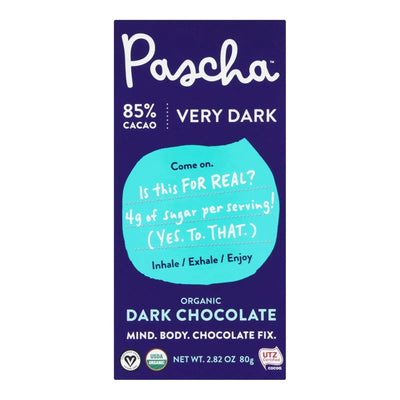 An image displaying Pascha - Bar Chocolate 85% Cacao - Case Of 10 - 2.82 Ounce by Pascha