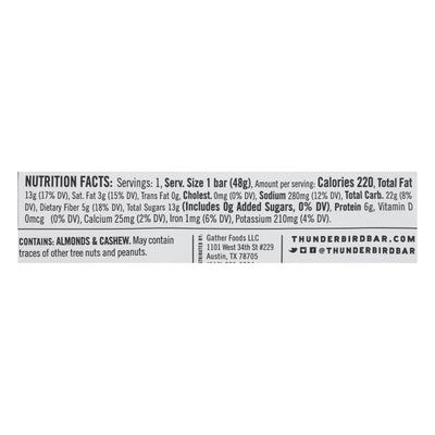 An image displaying Thunderbird - Bar Chocolate Almond Butter Sea Salt - Case Of 12-1.7 Oz by Thunderbird